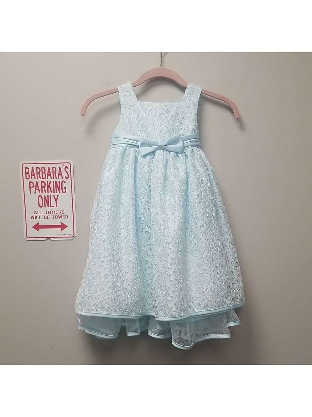 GEORGE HOLIDAY/SPECIAL OCCASION GIRLS Baby Blue Lacey Dress SZ 4